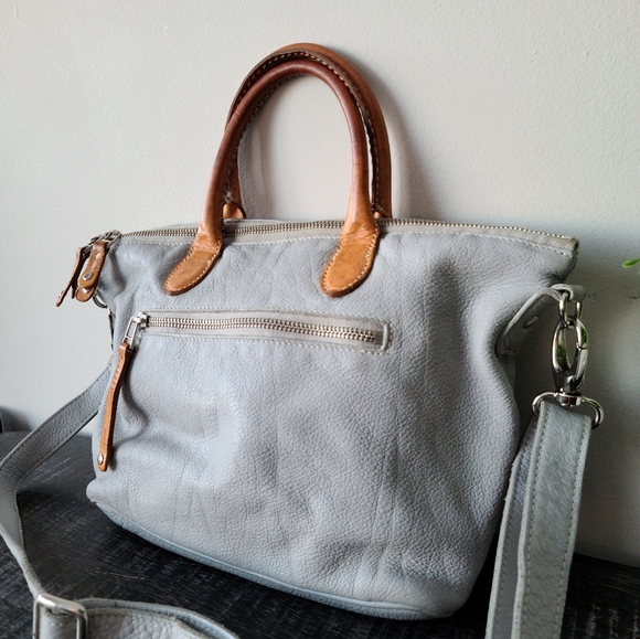 Roots Vintage Leather Satchel Crossbody Bag - Picture 2 of 8